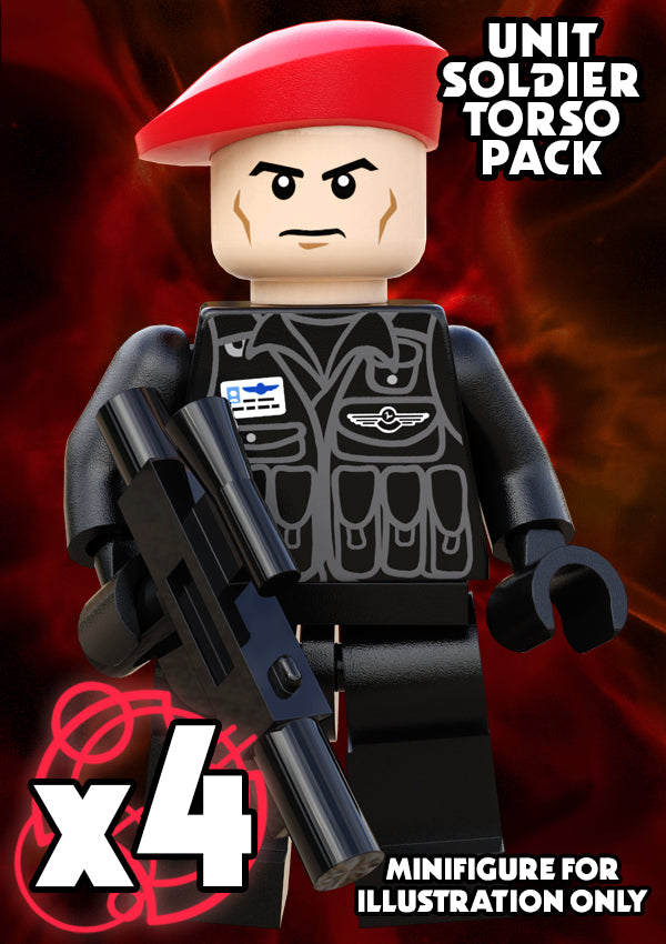 Preorder Doctor How? - Pack of 4 Custom UNIT Soldier Minifigure Torsos