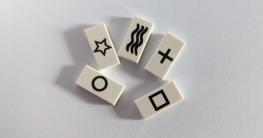 Ghost Smashers - ESP Test Cards - Set of 5 Custom 1x2 Tiles