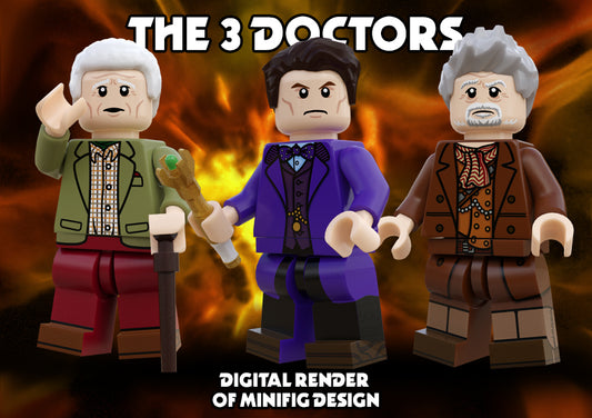 Preorder Doctor How? - The 3 Doctors Custom Minifigure Collection!