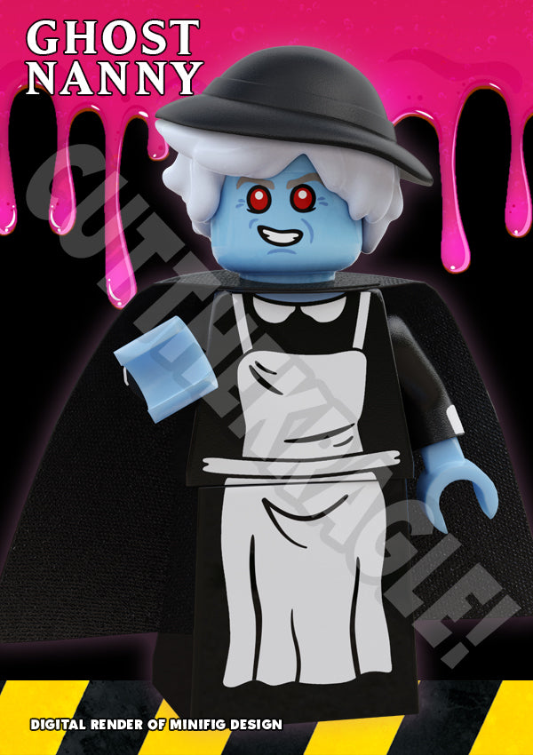 PREORDER Ghost Smashers - Slime Smashers Ghost Nanny Custom Minifigure
