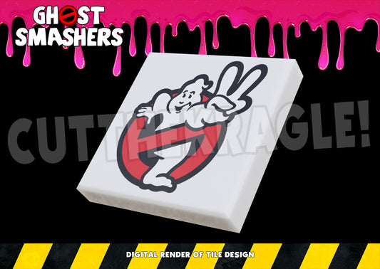 Preorder Ghost Smashers - Slime Smashers No Ghost 2 Firehouse HQ Sign - Custom 2x2 Tile