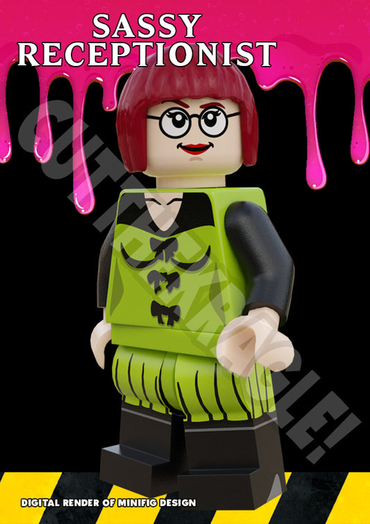 PREORDER Ghost Smashers - Slime Smashers Sassy Receptionist Custom Minifigure