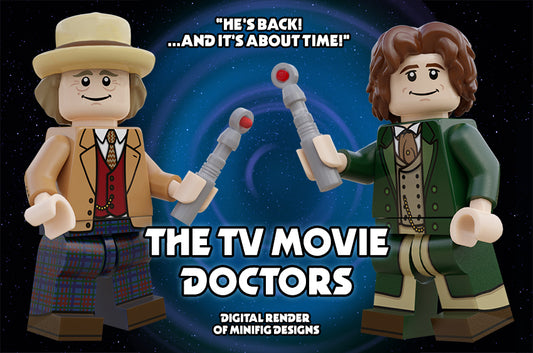 Preorder Doctor How? - The TV Movie Doctors Custom Minifigure Collection!